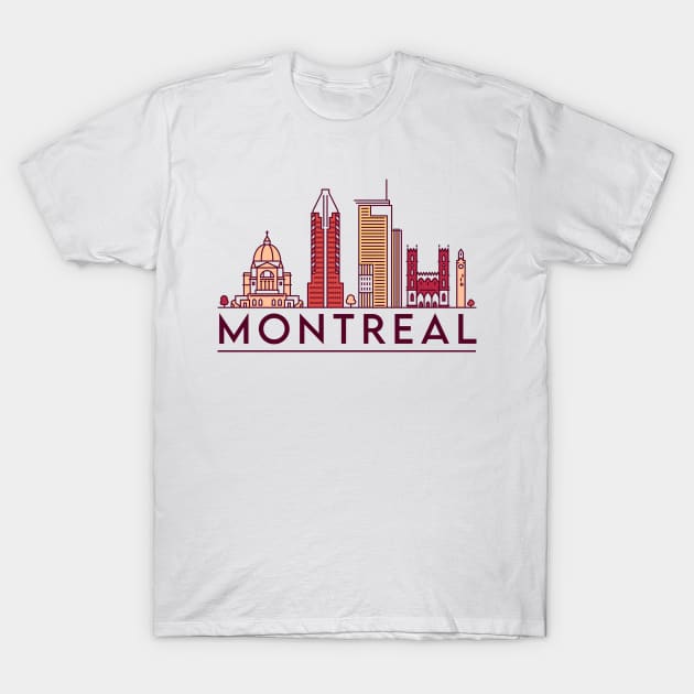 Montreal cityscape T-Shirt by SerenityByAlex